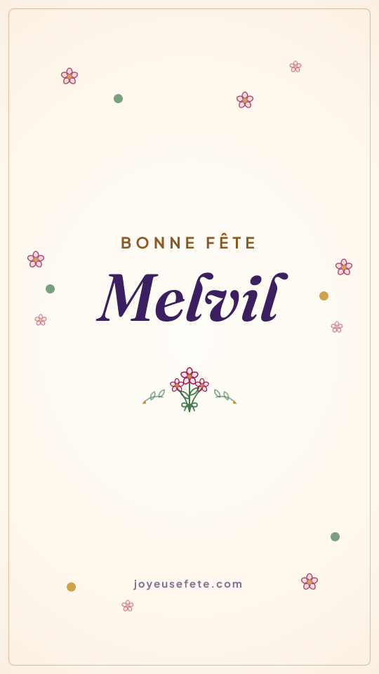 Image « Bonne fête Melvil » au format story