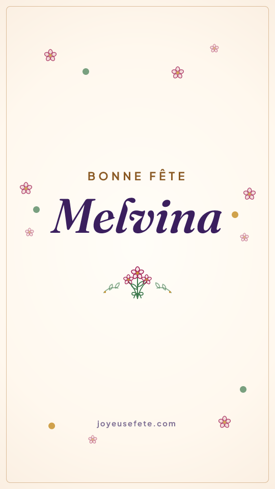 Image « Bonne fête Melvina » au format story