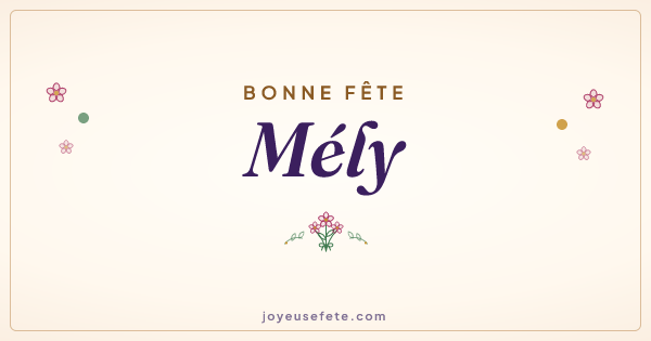 Image « Bonne fête Mély » au format large