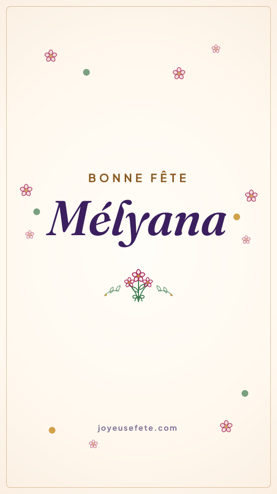 Image « Bonne fête Mélyana » au format story