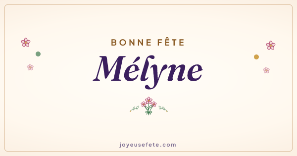 Image « Bonne fête Mélyne » au format large