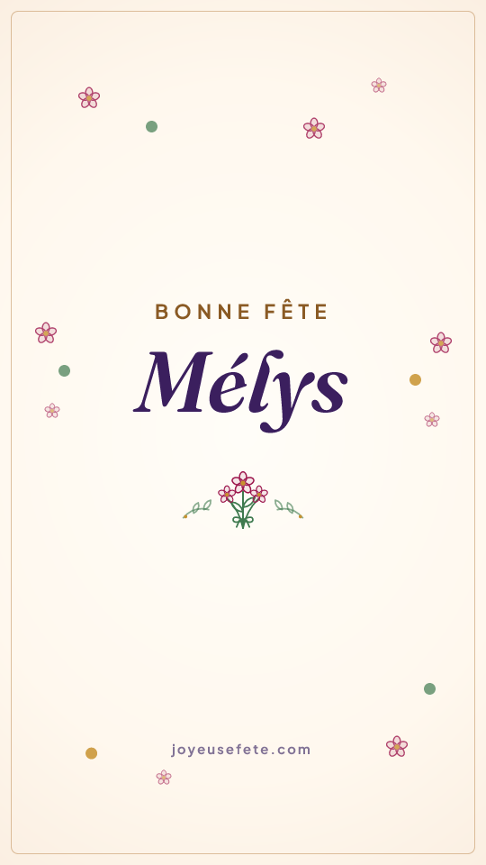 Image « Bonne fête Mélys » au format story
