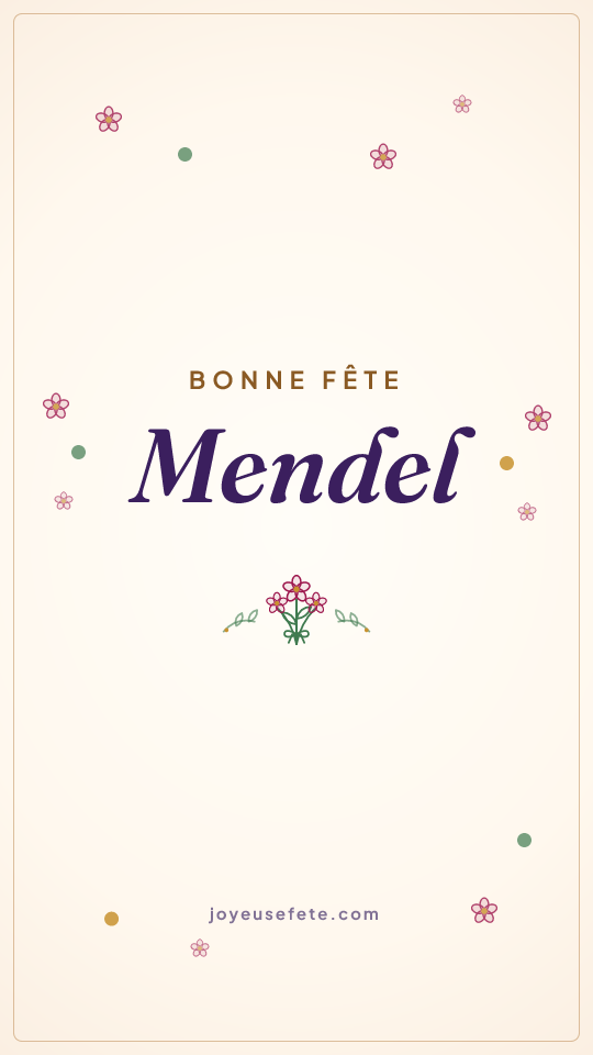 Image « Bonne fête Mendel » au format story