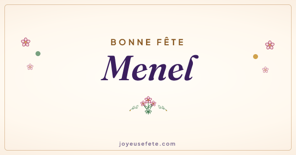 Image « Bonne fête Menel » au format large