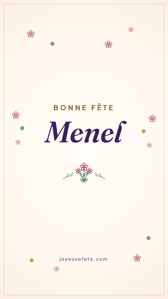 Image « Bonne fête Menel » au format story