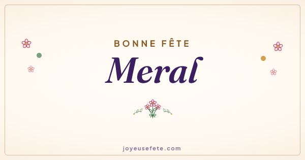 Image « Bonne fête Meral » au format large