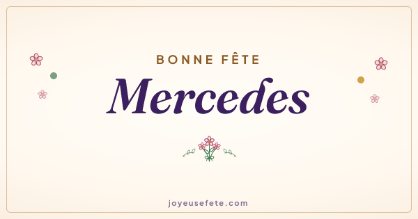 Image « Bonne fête Mercedes » au format large