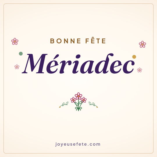 Image carrée « Bonne fête Mériadec » pour WhatsApp