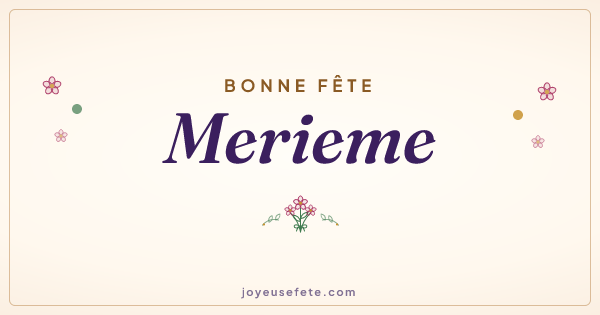 Image « Bonne fête Merieme » au format large