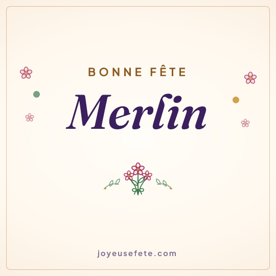 Image carrée « Bonne fête Merlin » pour WhatsApp