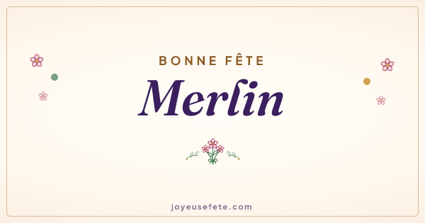 Image « Bonne fête Merlin » au format large