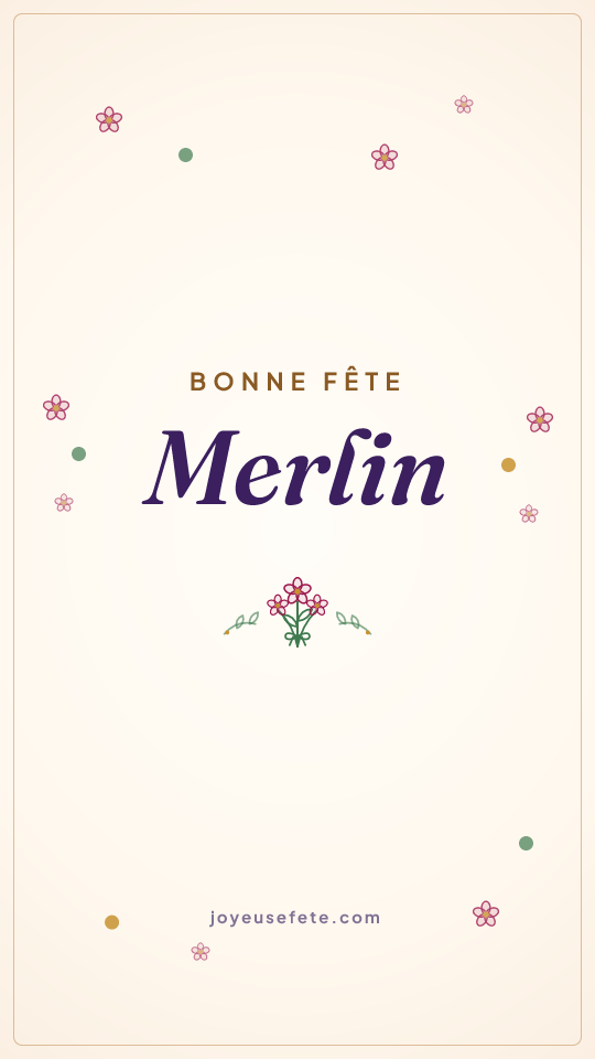 Image « Bonne fête Merlin » au format story