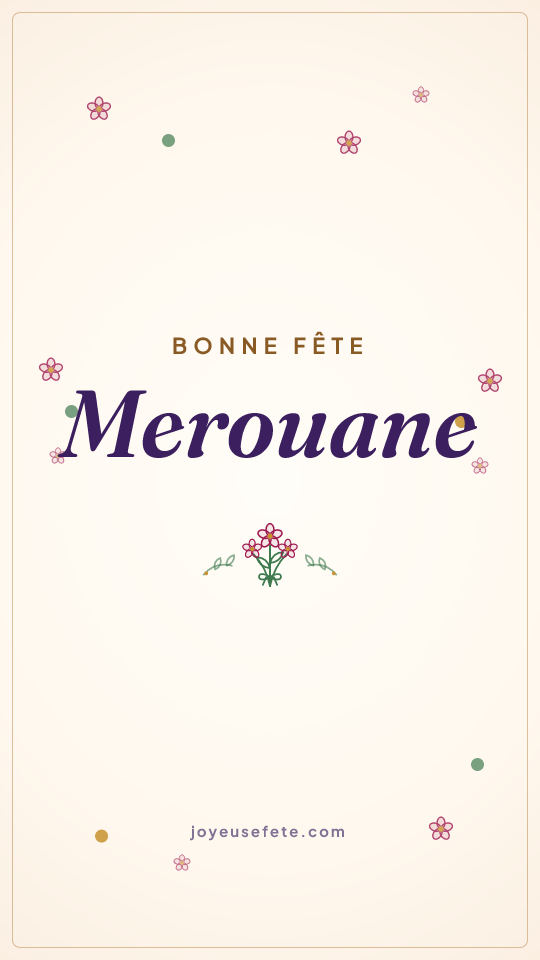 Image « Bonne fête Merouane » au format story