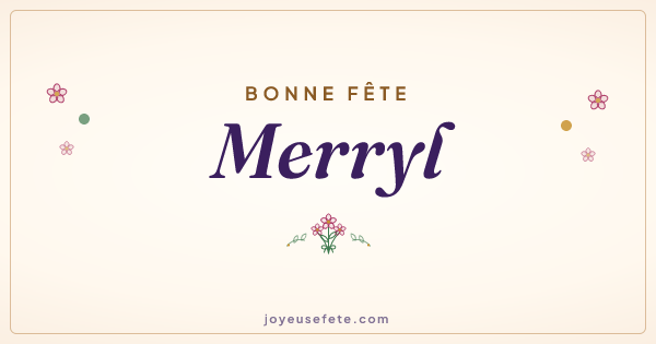 Image « Bonne fête Merryl » au format large