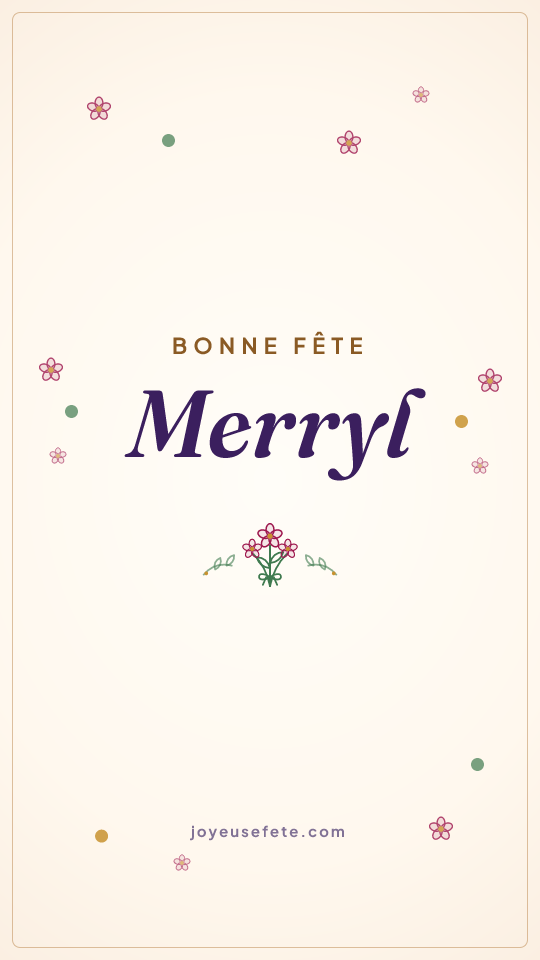 Image « Bonne fête Merryl » au format story
