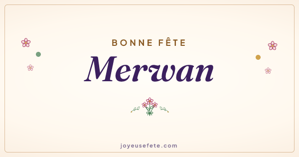 Image « Bonne fête Merwan » au format large