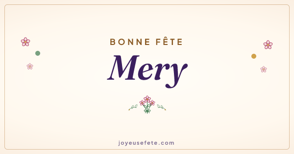 Image « Bonne fête Mery » au format large