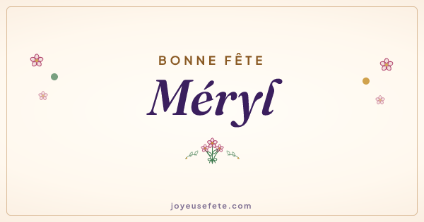 Image « Bonne fête Méryl » au format large