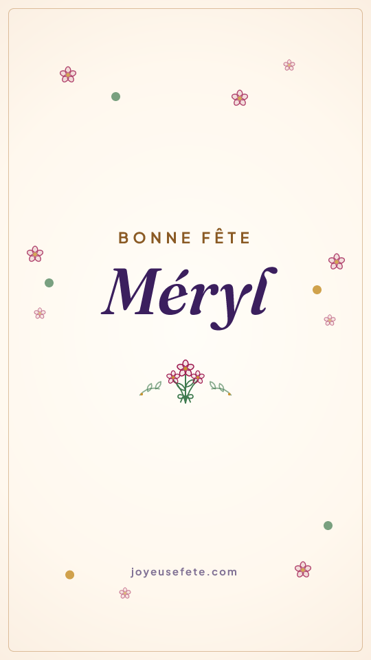 Image « Bonne fête Méryl » au format story