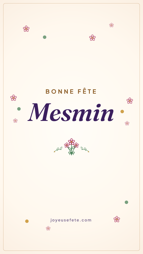 Image « Bonne fête Mesmin » au format story