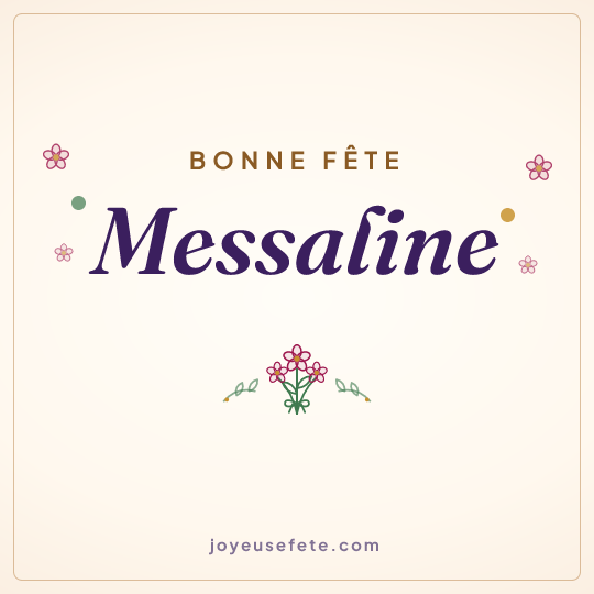 Image carrée « Bonne fête Messaline » pour WhatsApp