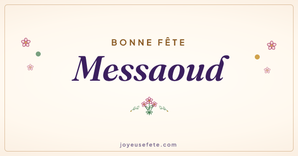 Image « Bonne fête Messaoud » au format large