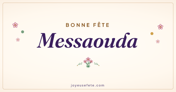 Image « Bonne fête Messaouda » au format large