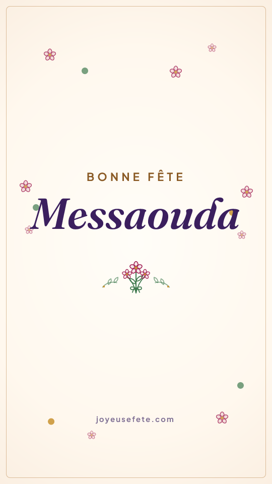 Image « Bonne fête Messaouda » au format story