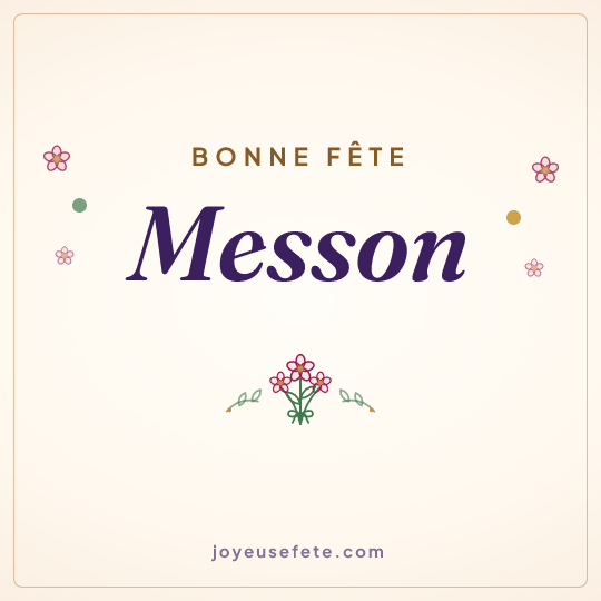 Image carrée « Bonne fête Messon » pour WhatsApp