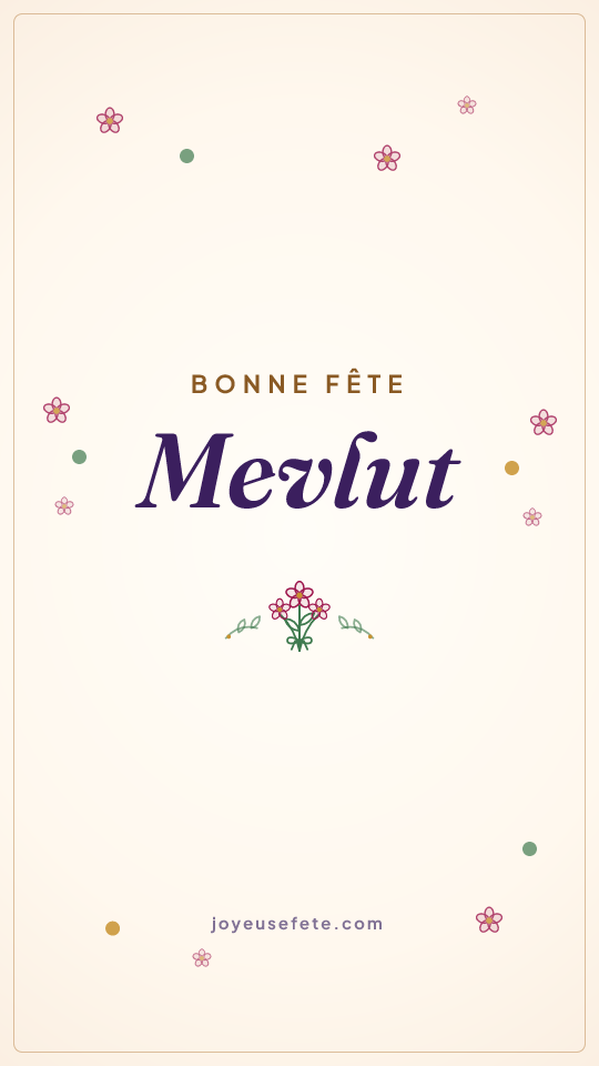 Image « Bonne fête Mevlut » au format story