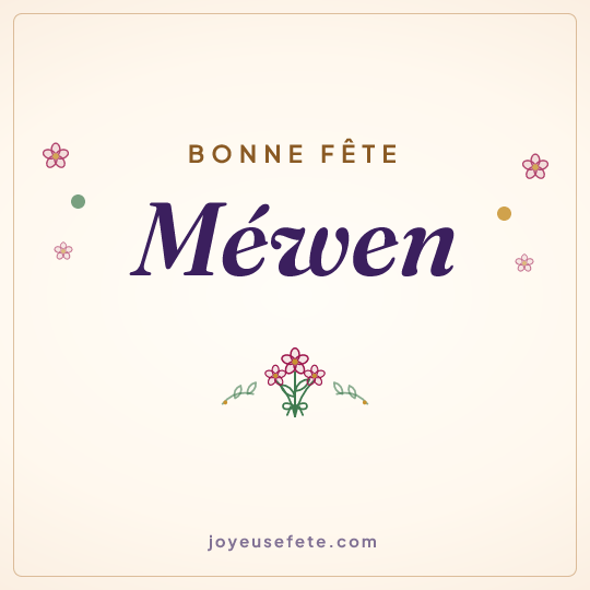 Image carrée « Bonne fête Méwen » pour WhatsApp