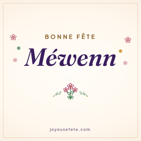 Image carrée « Bonne fête Méwenn » pour WhatsApp