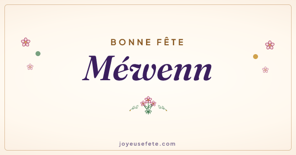 Image « Bonne fête Méwenn » au format large