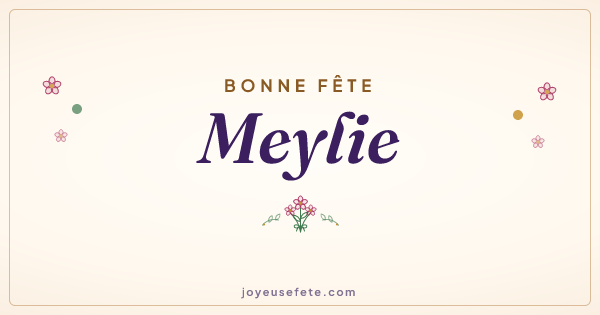 Image « Bonne fête Meylie » au format large
