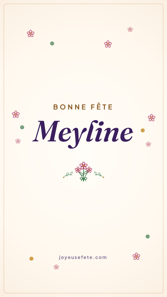Image « Bonne fête Meyline » au format story