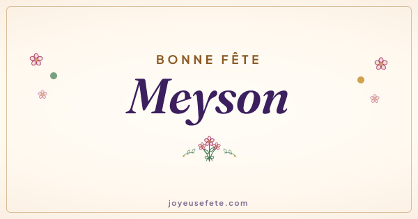 Image « Bonne fête Meyson » au format large