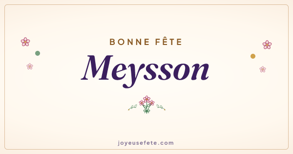 Image « Bonne fête Meysson » au format large