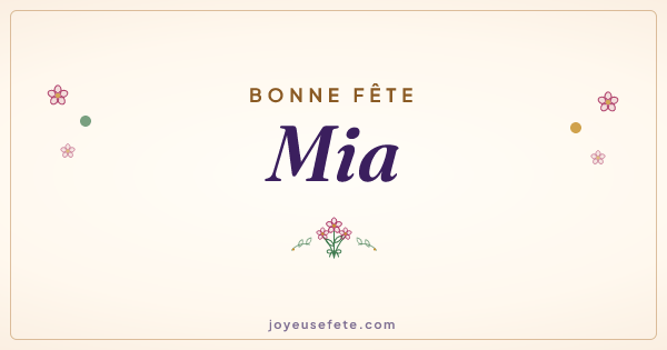 Image « Bonne fête Mia » au format large