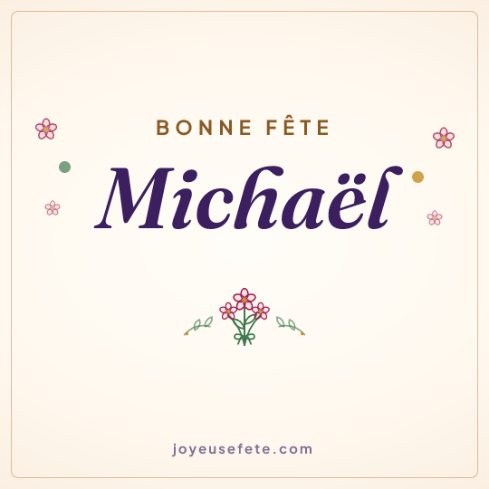 Image carrée « Bonne fête Michaël » pour WhatsApp