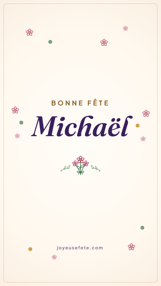 Image « Bonne fête Michaël » au format story
