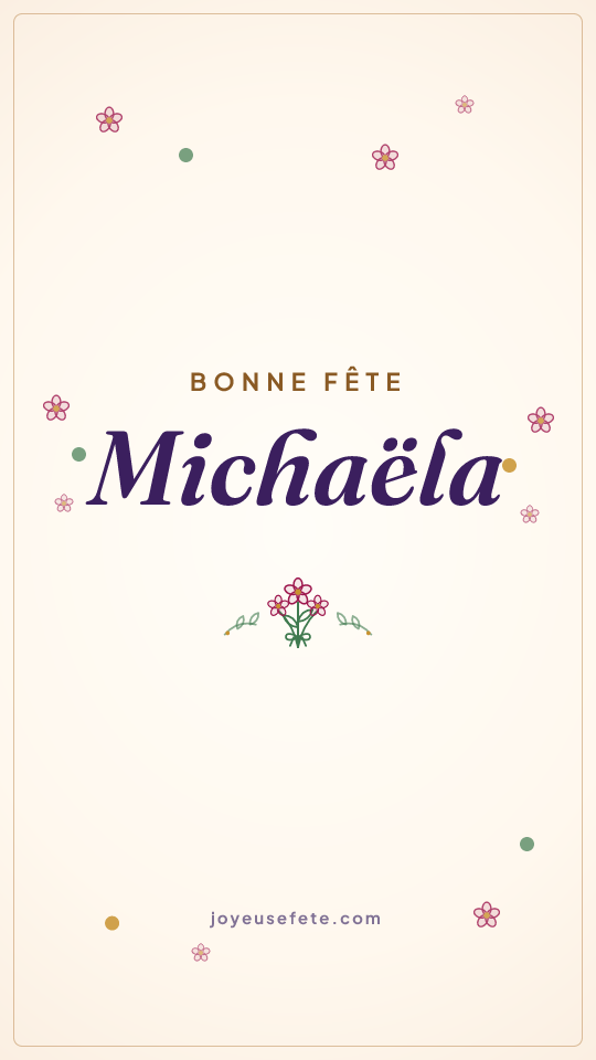 Image « Bonne fête Michaëla » au format story