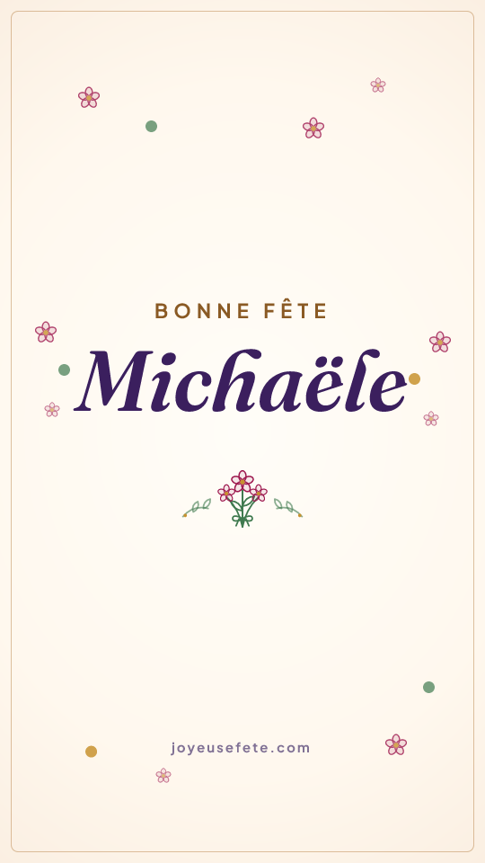 Image « Bonne fête Michaële » au format story