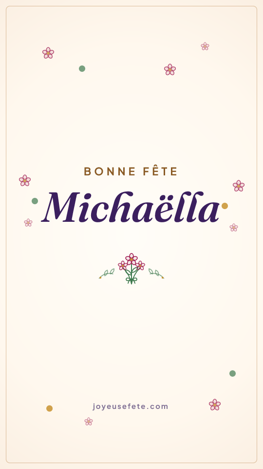 Image « Bonne fête Michaëlla » au format story