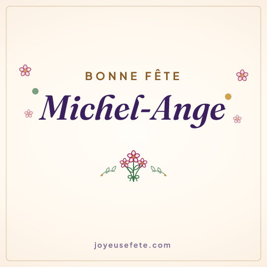 Image carrée « Bonne fête Michel-Ange » pour WhatsApp