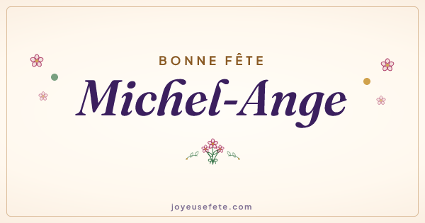 Image « Bonne fête Michel-Ange » au format large