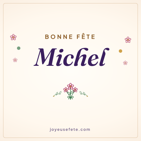 Image carrée « Bonne fête Michel » pour WhatsApp