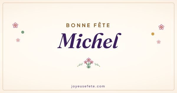 Image « Bonne fête Michel » au format large