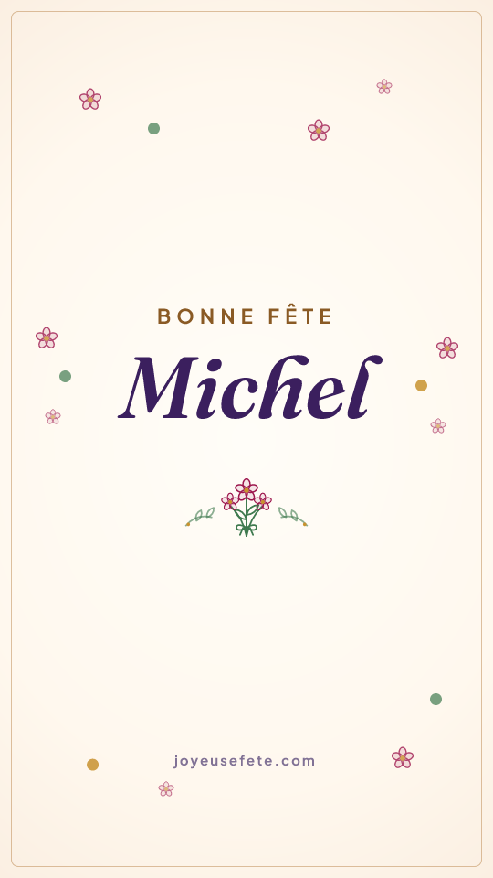 Image « Bonne fête Michel » au format story