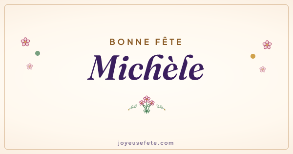 Image « Bonne fête Michèle » au format large
