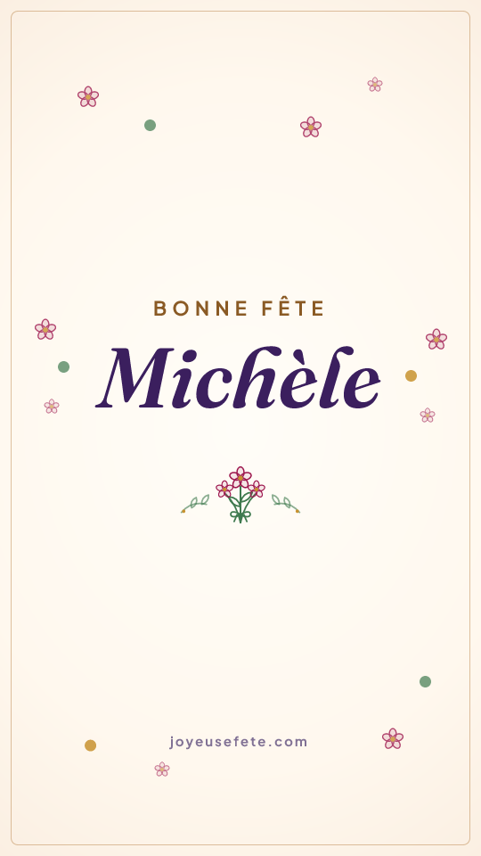Image « Bonne fête Michèle » au format story